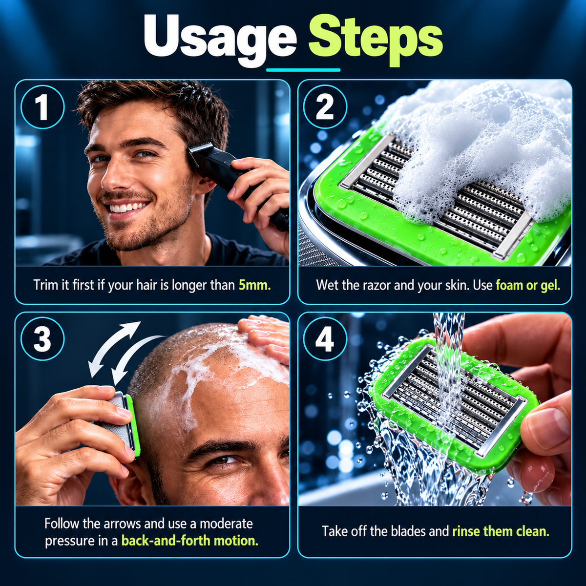 ZORVA Bald Shaver